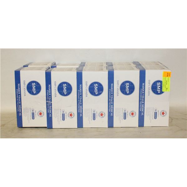 10 NEW BOXES SMP CANADA DISPOSABLE FACE MASKS