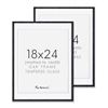 Image 1 : NEW W BAG 2PC 18 X 24" BLACK DISPLAY PHOTO FRAME