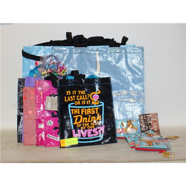 LOT OF REUSEABLE GIFTBAGS