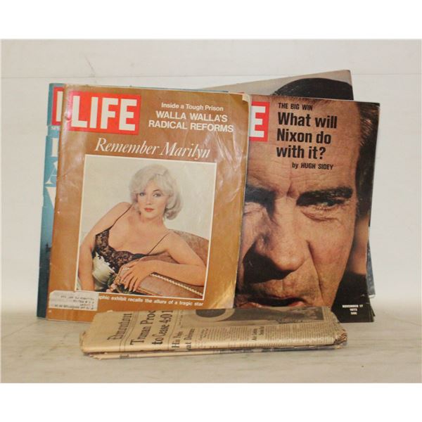 5 LIFE MAGAZINES & 2 WAR END EDMONTON JOURNALS