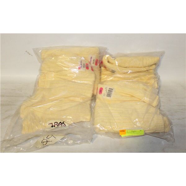 NEW 4PK OF LADIES YELLOW SWEATERS SIZE 7/8