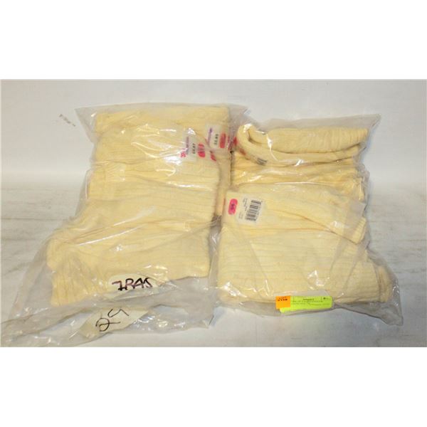 NEW 4PK OF LADIES YELLOW SWEATERS SIZE 7/8