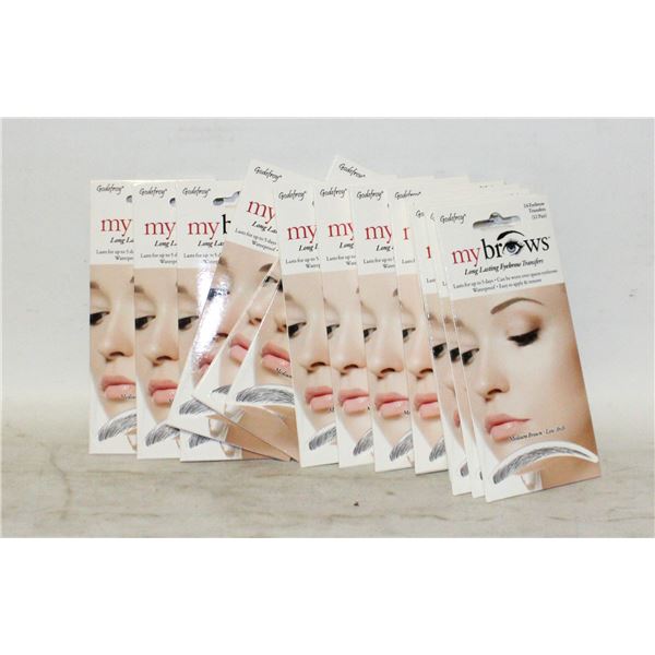 NEW PACKAGE OF 18 MY BROWS EYEBROW