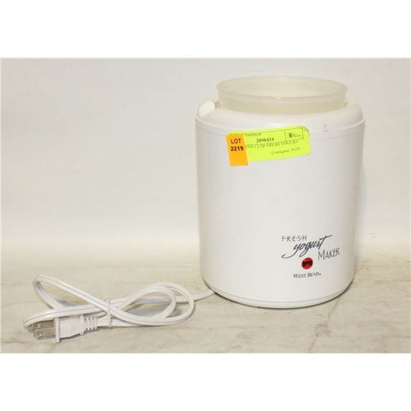 WESTBEND 1 LTR FRESH YOGURT MAKER