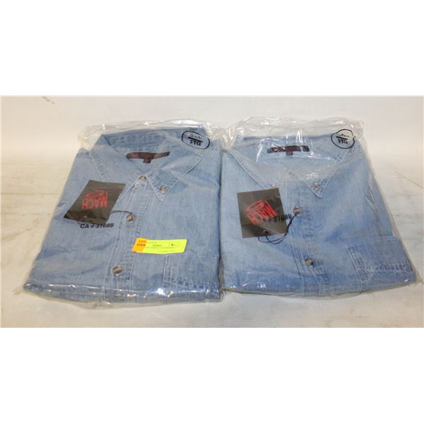 NEW MEN'S SHIRTS 2 DENIM SIZE 3XL