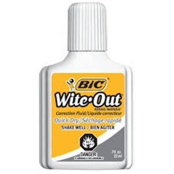 NEW 4 X 22ML BIC WITE OUT