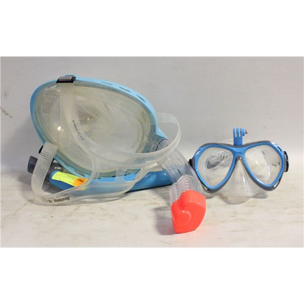 2 YOUTH SNORKELLING MASKS