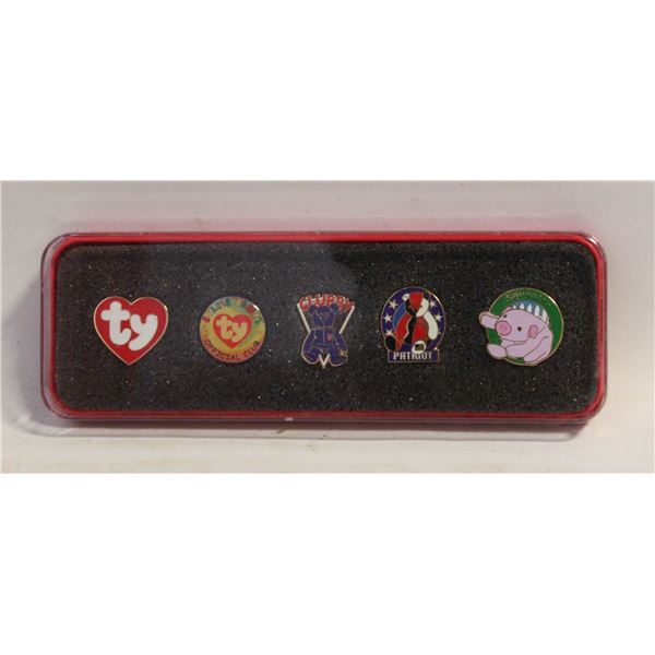 TY BEANIE CLUB COLLECTOR PIN SET