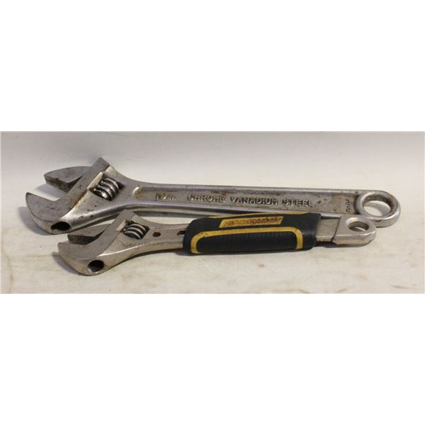 CRESCENT WRENCHES PAIR 8" & 10"
