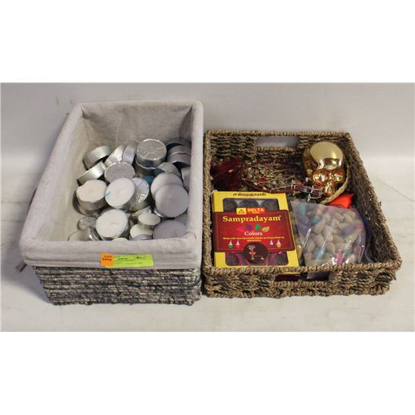 ESTATE CANDLES UNUSED + INSENSE CONES,