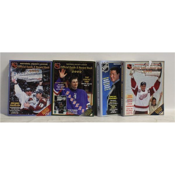 4 LARGE NHL STATBOOKS