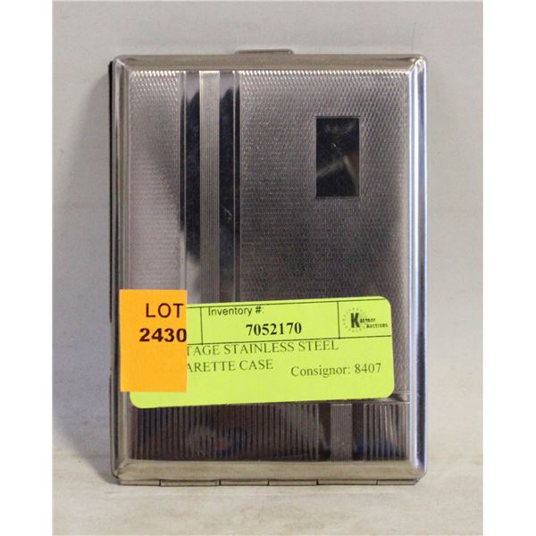 VINTAGE STAINLESS STEEL CIGARETTE CASE