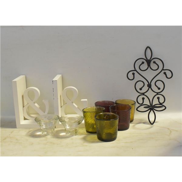BOOKENDS, SCONCE & CANDLE HOLDERS