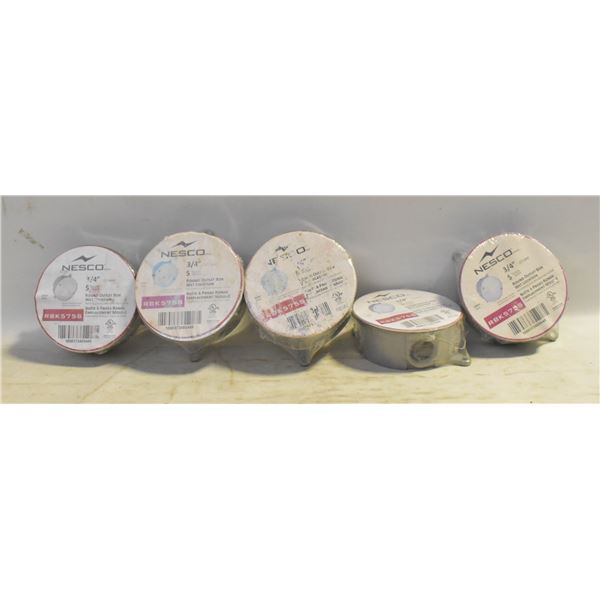 3/4" 5 HOLES ROUND OUTLET BOXES WET LOCATION