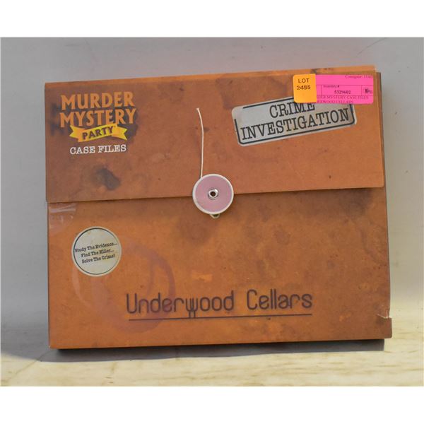 MURDER MYSTERY CASE FILES UNDERWOOD CELLARS