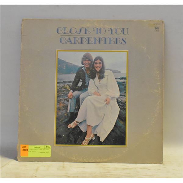 THE CARPENTERS CLOSE TO YOU ORIGINAL VINYL