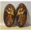 Image 1 : PAIR OF VINTAGE WOODEN WALL DISPLAYS