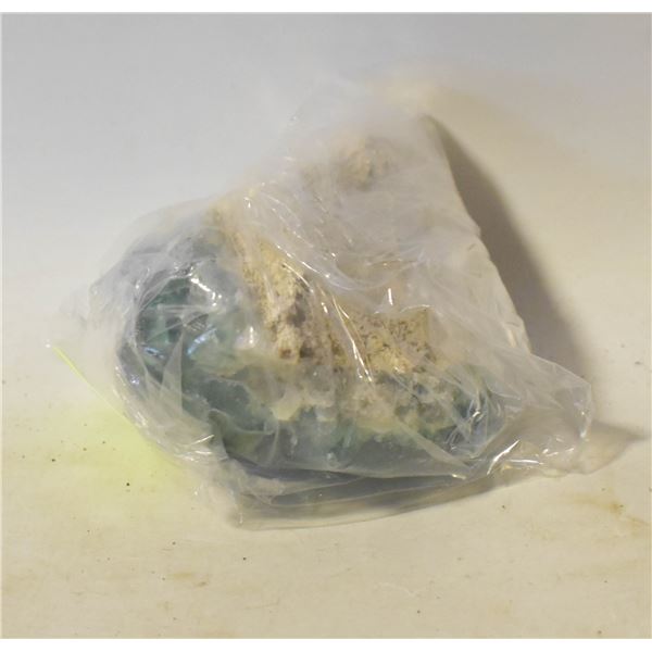 14) NATURAL GREEN FLUORITE ROUGH MINERAL