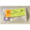 Image 1 : 4)  PEAR SHAPED PALE MAUVE CRYSTAL DROP