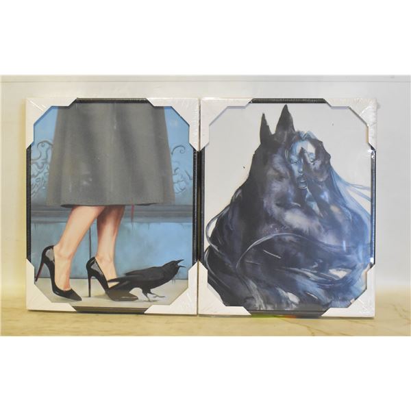 2 NEW FRAMED BOARD PRINTS "LORA'S WORLD" BY AGNES