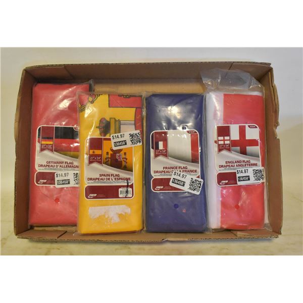 NEW FLAGS - FRANCE, GERMANY, SPAIN & ENGLAND
