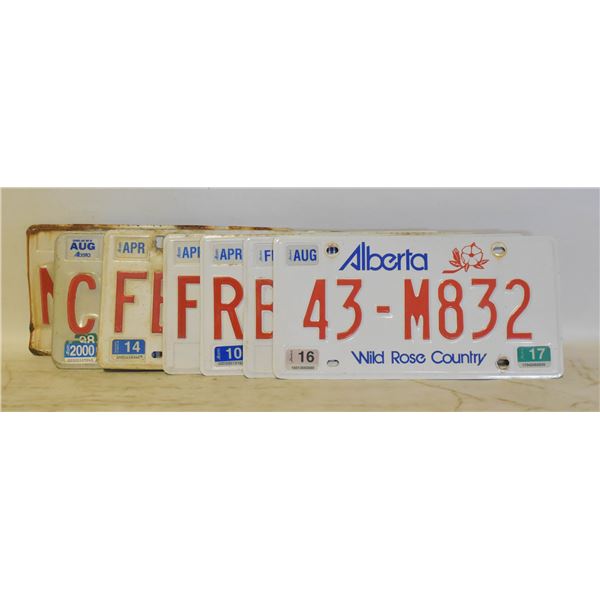 VEHICLE LICENSE PLATES