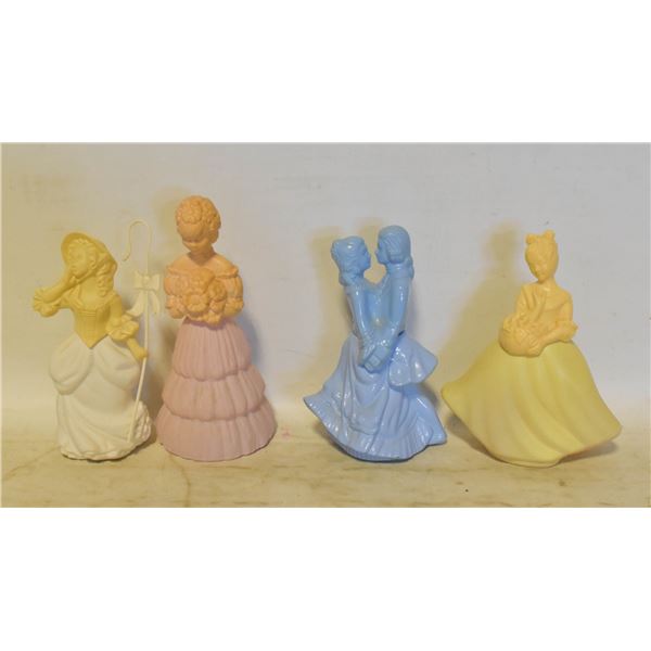 4 COLLECTIBLE EMPTY AVON PERFUME BOTTLES