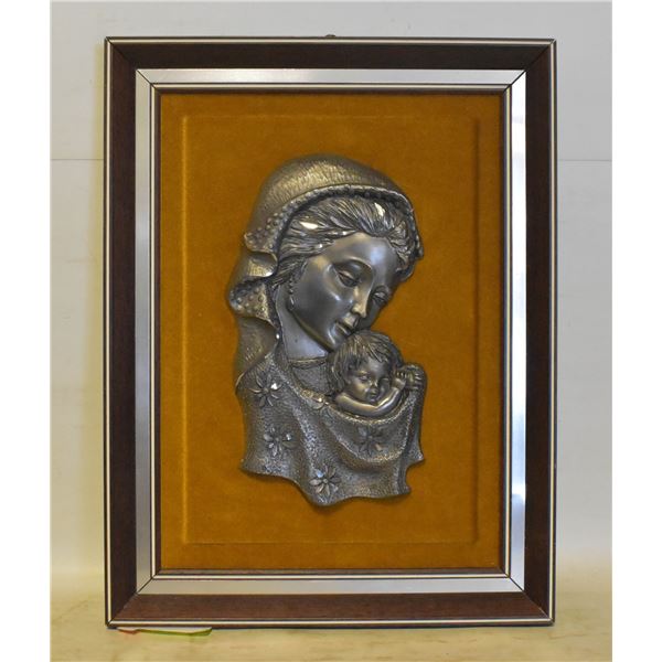 FRAMED 17 X 13 INXH PEWTER MOTHER