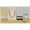 Image 1 : LOT OF STERLING 925 RING (SZ 6), STERLING NECKLACE