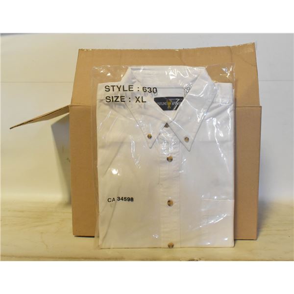 NEW MEN'S SHIRTS CASE OF NINE WHITE SIZE XL