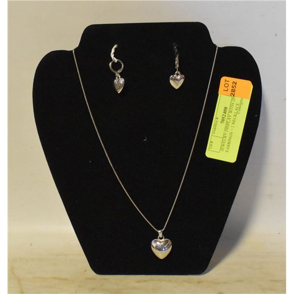 JEWELRY DISPLAY WITH 2PCS EARRINGS + 1 NECKLACE