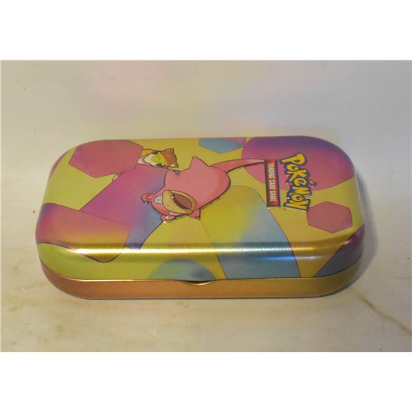 OPENED POKEMON MINI TIN 30 PLUS CARDS + COIN USED