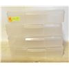 Image 1 : 4 SCRAPBOOK/CRAFT PLASTIC BINS 14"X14"X3"