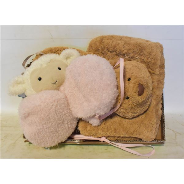 FOUR NEW JELLYCAT PLUSH BAGS