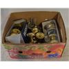 Image 1 : BOX OF VINTAGE VINTAGE BRASS DOOR HANDLES