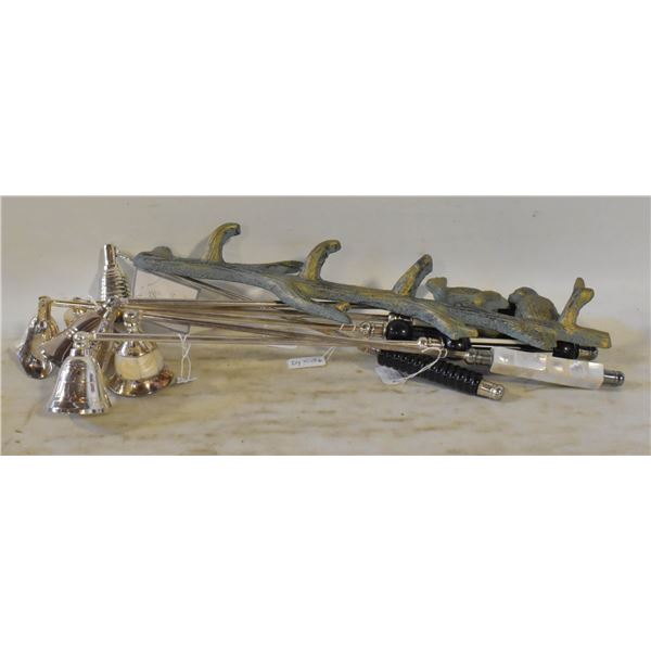 NEW CANDLE SNUFFERS SOLD WITH COAT RACK