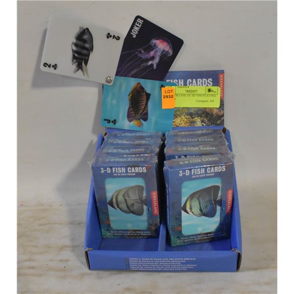 VENDER CASE OF 3D FISH PLAYING CARDS