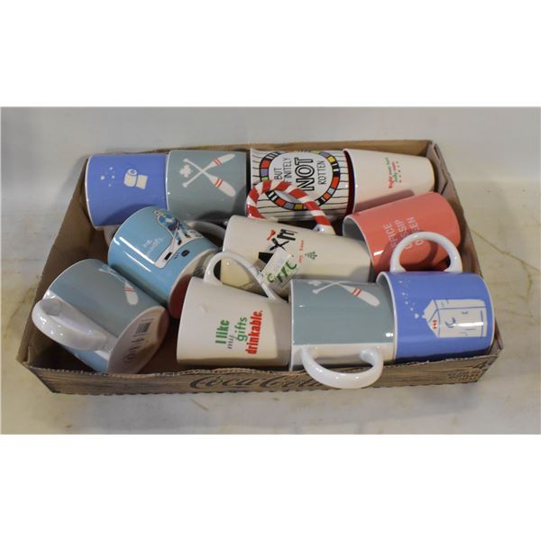 LOT OF NEW CERAMIC MUGS
