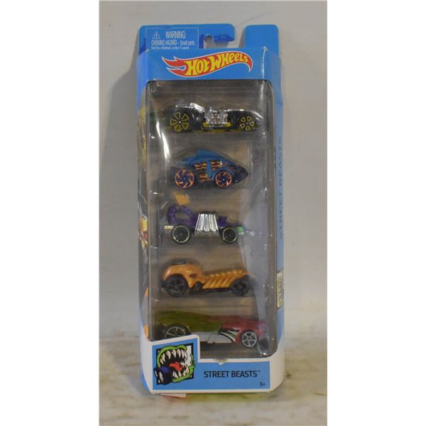 SEALED HOTWHEELS STREAT BEASTS 5 PACK