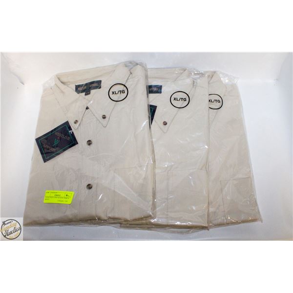 #3234-3 NEW LONG SLEEVE SHIRTS WHITE