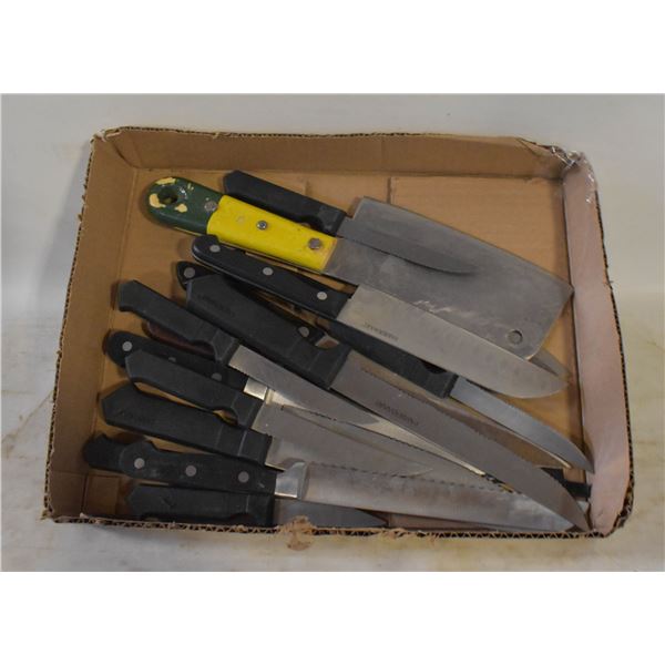 LARGE LOT OF KITCHEN KNIVES