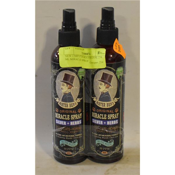 NEW 2 MISTER BEN ORIGINAL 236 ML MIRACLE SPRAY
