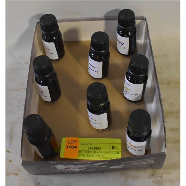 NEW 8 BOTTLES FRAGRANCE 10ML OILS ASSORTED SCENTS