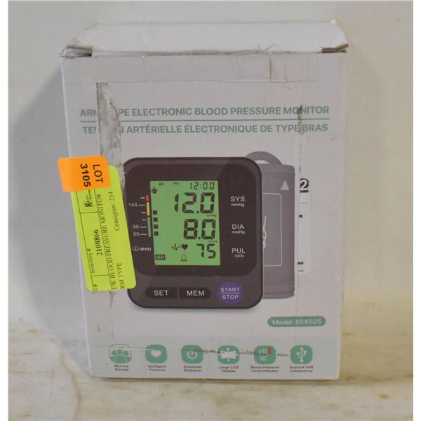 NEW BLOOD PRESSURE MONITOR ARM TYPE