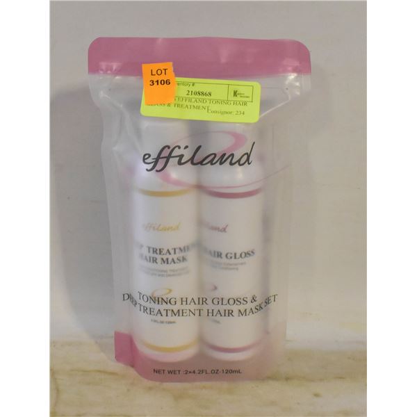 NEW 2PCS EFFILAND TONING HAIR GLASS & TREATMENT