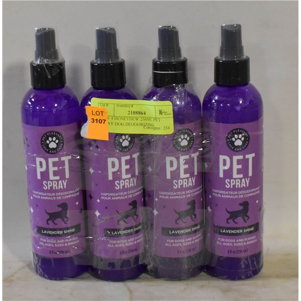 NEW 4 HONEYDEW 236ML PET SPRAY DOG DEODORIZING