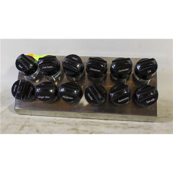 12 CONTAINER SPICE RACK 13-1/2" X 5" X 6"