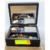 Image 1 : MIRRORED JEWELRY BOX WITH CONTENTS