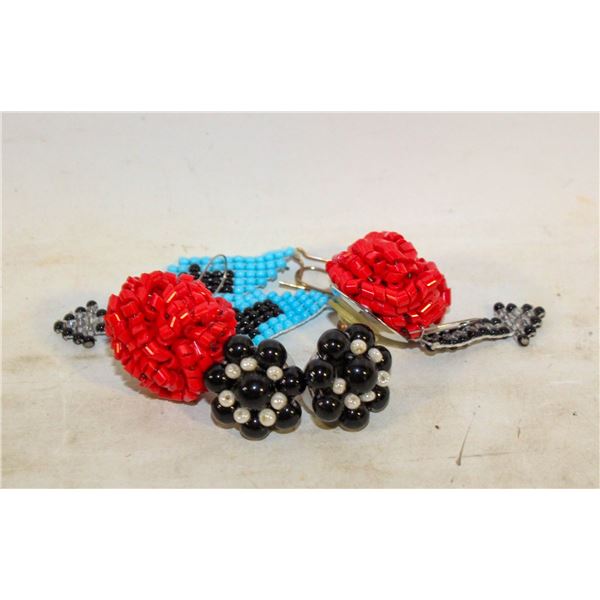 ASSORTED BEADED EARRINGS