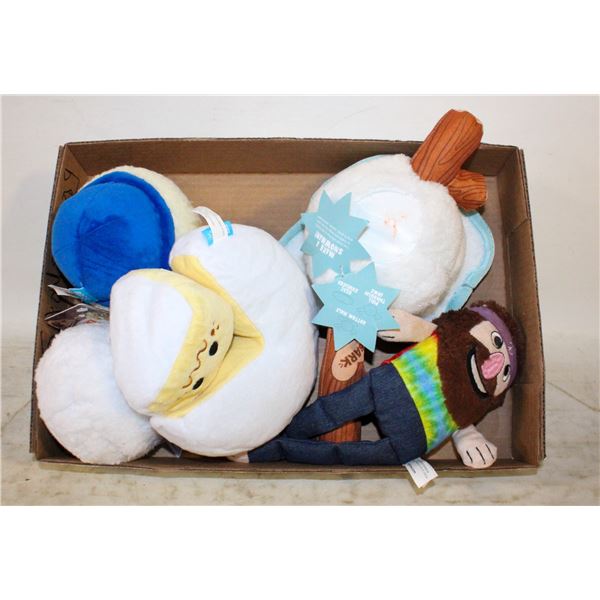 LOT OF 5 NEW DOG TOYS